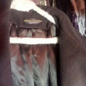 Full length ladies wool London Fog winter coat.